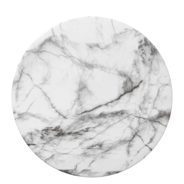 Varavara 14.75" Contemporary Modern Marble Glaze Drum Indoor/Outdoor Garden Stool - JONATHAN Y